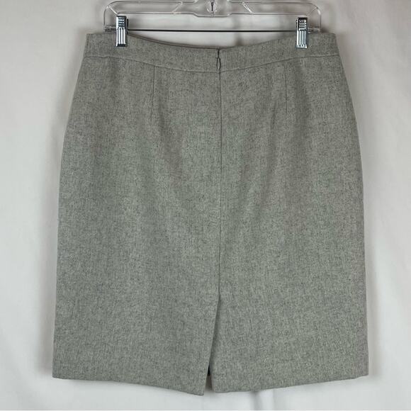 J Crew Classic Light Gray Wool Blend Academia Prep Career Skirt NWOT Size 8 - Picture 5 of 13